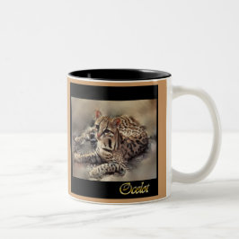 Caneca De Café Em Dois Tons quadrado ocelot 2