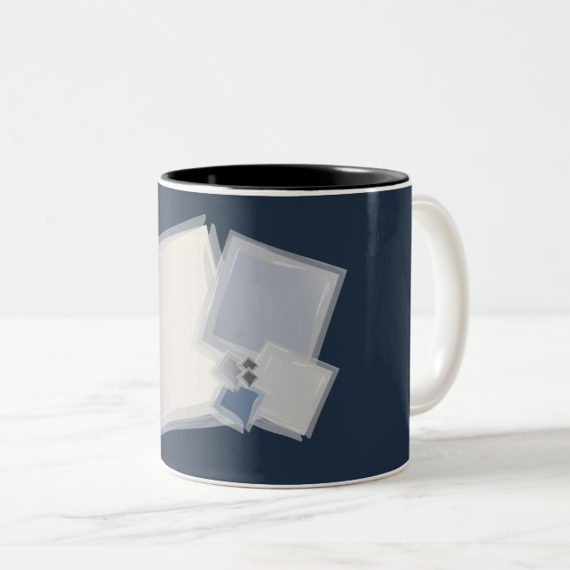 Caneca De Café Em Dois Tons Quadrados Fibonacci Rolling (Frente Esquerda)