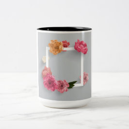 Caneca De Café Em Dois Tons Quadro da Flor
