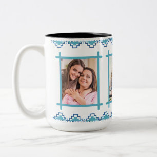 Caneca De Café Em Dois Tons Quadro de Fotografias de Dia de as mães Feliz