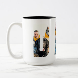 Caneca De Café Em Dois Tons Quadros de Fotos Personalizáveis para o Dia dos Pa