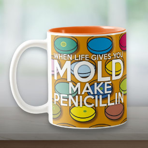 Caneca De Café Em Dois Tons QUANDO A VIDA LHE DÁ MOLDE Citação Divertida