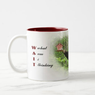 Caneca De Café Em Dois Tons Quando comer conseguir o duro parar