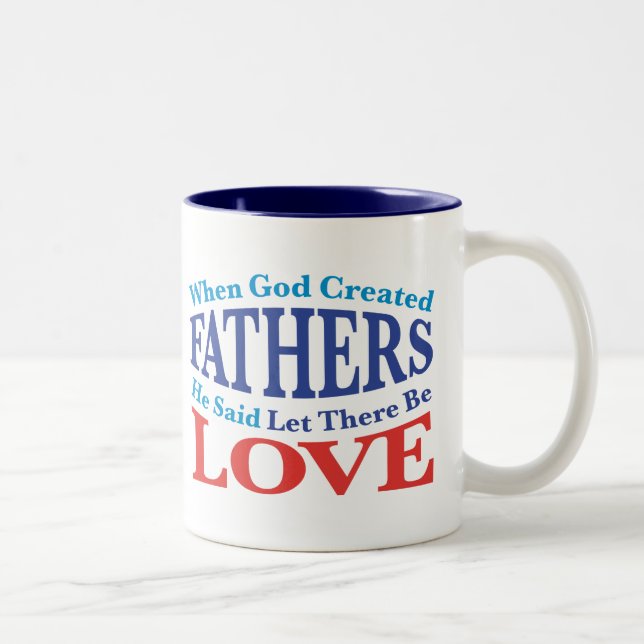 Caneca De Café Em Dois Tons Quando Deus Criou os Pais (Direita)