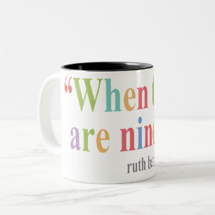 Caneca De Café Em Dois Tons Quando há nove camisetas ruth bader ginsburg