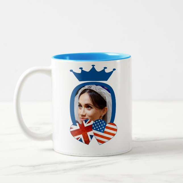 Caneca De Café Em Dois Tons Quando Harry casou Meghan (Esquerda)