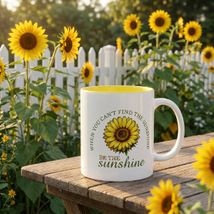 Caneca De Café Em Dois Tons Quando você não consegue encontrar a luz do sol, s