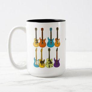 Caneca De Café Em Dois Tons Quantas guitarras eu preciso? (só mais uma)