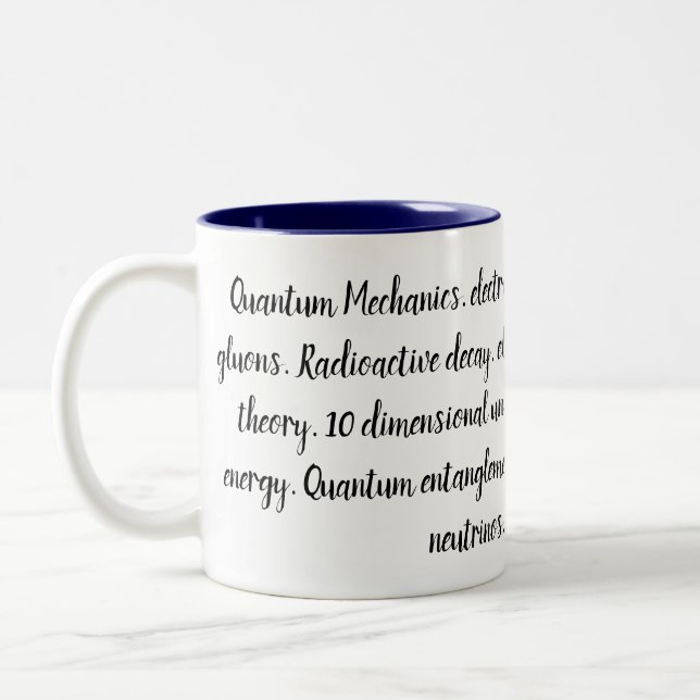 Caneca De Café Em Dois Tons Quantum Physics Mug (Esquerda)