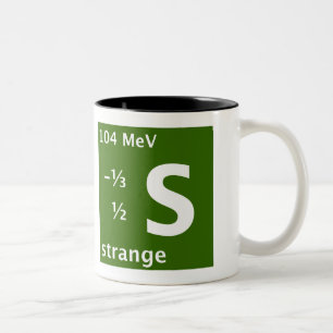 Caneca De Café Em Dois Tons Quark estranho (canhoto)