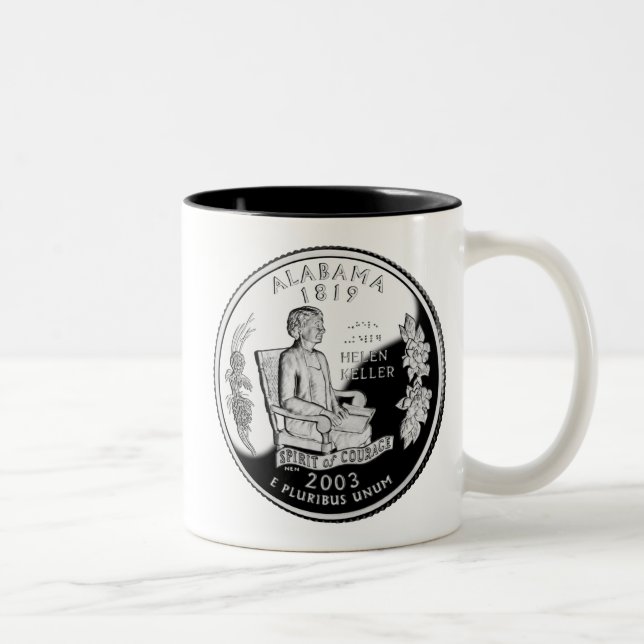 Caneca De Café Em Dois Tons Quarto do estado de Alabama (Direita)