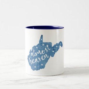 Caneca De Café Em Dois Tons Quase Heaven West Virginia