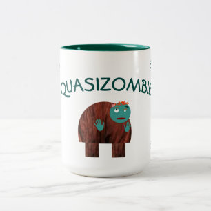 Caneca De Café Em Dois Tons Quasi Zombie