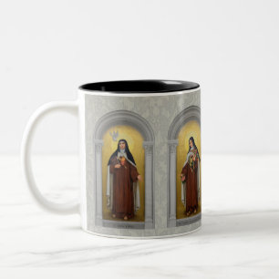 CANECA DE CAFÉ EM DOIS TONS QUATRO ST TERESA THERESE CARMELITES