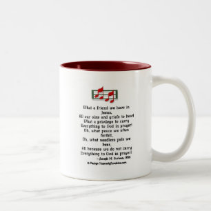 Caneca De Café Em Dois Tons Que amigo nós temos em Jesus