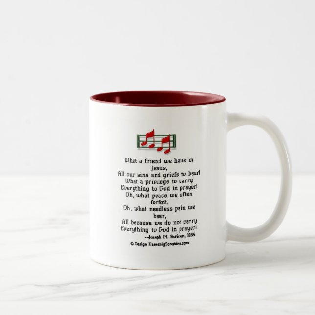 Caneca De Café Em Dois Tons Que amigo nós temos em Jesus (Direita)
