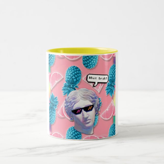 Caneca De Café Em Dois Tons Que Bruh Mug (Centro)