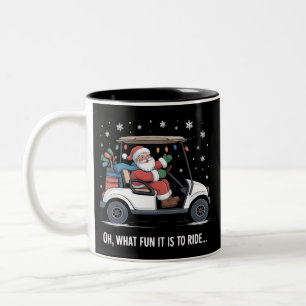 Caneca De Café Em Dois Tons Que Diversão É Andar De Carrinho De Golfe Dirigido