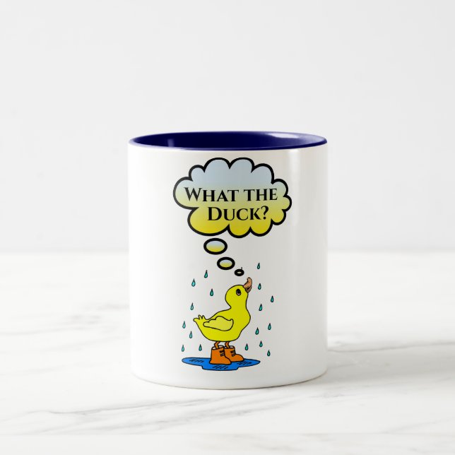 Caneca De Café Em Dois Tons Que Duck? Coffee Mug (Centro)
