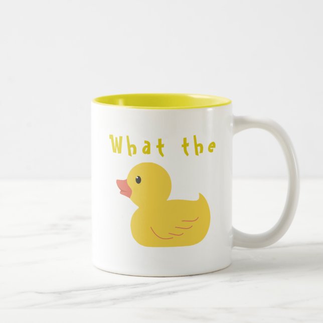 Caneca De Café Em Dois Tons Que Duck?Engraçado (Direita)