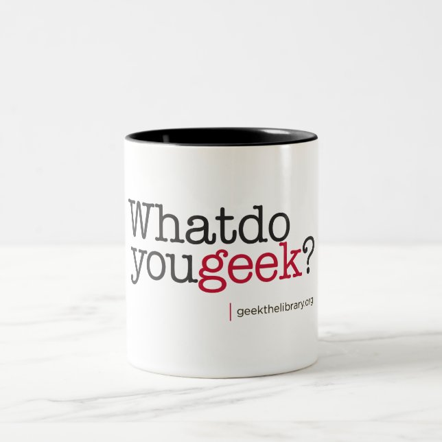 Caneca De Café Em Dois Tons Que fazem você geek? (Centro)