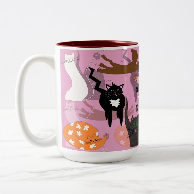 Caneca De Café Em Dois Tons Que gatos tão diferentes. (Esquerda)