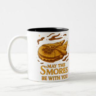 Caneca De Café Em Dois Tons Que os S'Mores Estejam Com Você, Acampamento Engra
