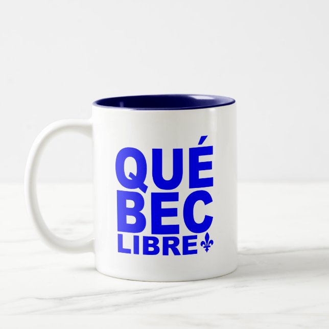 Caneca De Café Em Dois Tons Québec Libre! (Esquerda)