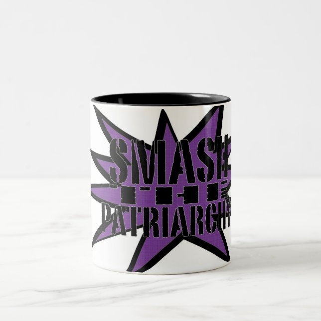 Caneca De Café Em Dois Tons Quebra o patriarcado (Centro)