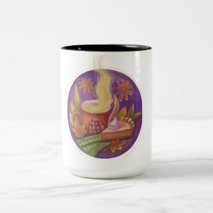 Caneca De Café Em Dois Tons queda da ilustração