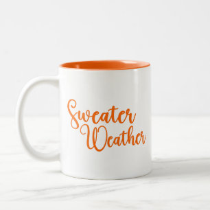 Caneca De Café Em Dois Tons Queda do tempo do suor