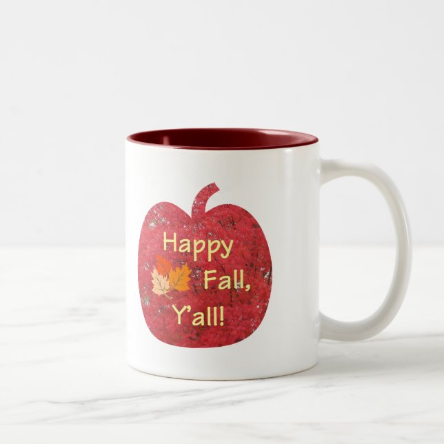 Caneca De Café Em Dois Tons Queda Feliz, Vocês Pumpkin Mug (Direita)