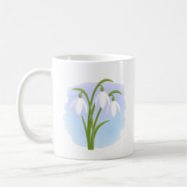 Caneca De Café Em Dois Tons Quedas de neve - Flores de primavera em Azul de Aq