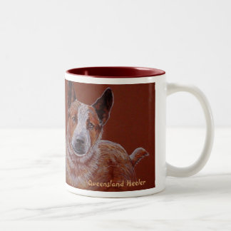 Caneca De Café Em Dois Tons "Queensland Heeler" Coffee Mug