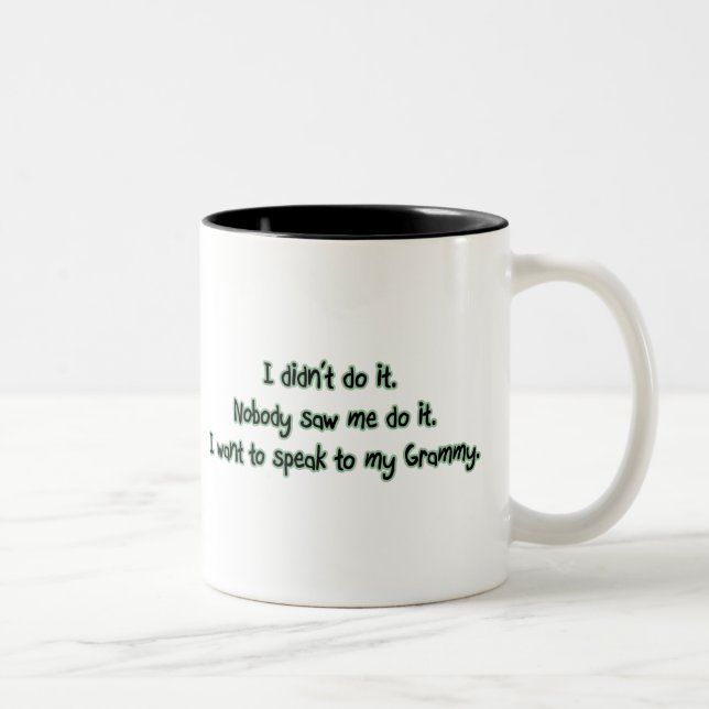 Caneca De Café Em Dois Tons Queira falar a Grammy (Direita)