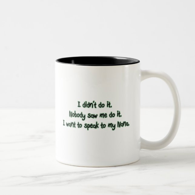 Caneca De Café Em Dois Tons Queira falar a Nana (Direita)