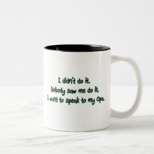 Caneca De Café Em Dois Tons Queira falar a Opa