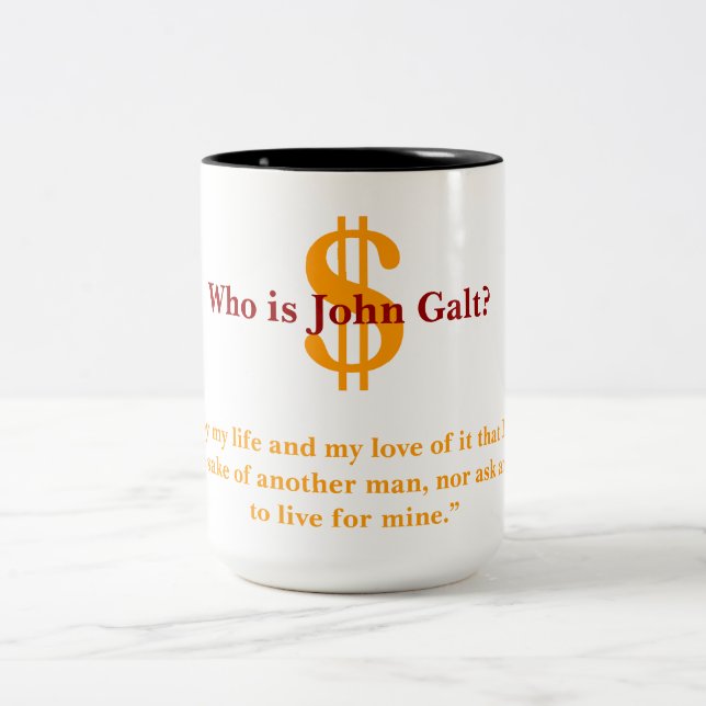 Caneca De Café Em Dois Tons Quem é John Galt (Centro)