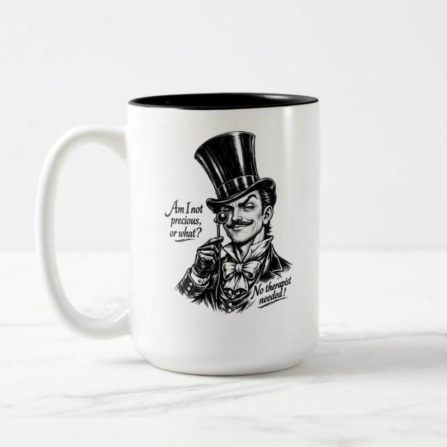 Caneca De Café Em Dois Tons Quem é precioso?! Ah sim—você sabe! (Esquerda)