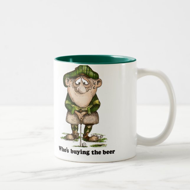 Caneca De Café Em Dois Tons Quem está comprando a cerveja (Direita)