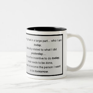 Caneca De Café Em Dois Tons Quem Eu Sou Hoje Verso Inspirador