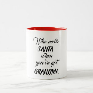 Caneca De Café Em Dois Tons quem precisam o papai noel quando você tiver o