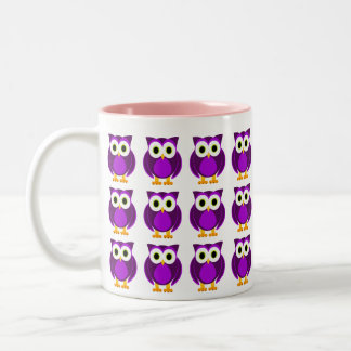 Caneca De Café Em Dois Tons Quem? Sra. Roxo Coruja Desenhos animados