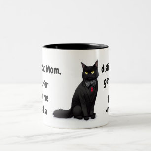 Caneca De Café Em Dois Tons Querida Cat Mãe Engraçada Cita Gato Preto Personal