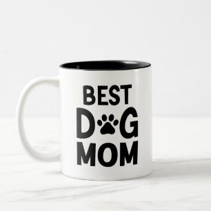 Caneca De Café Em Dois Tons Querida Mãe de Cachorro, Divertida Mãe de Cachorro