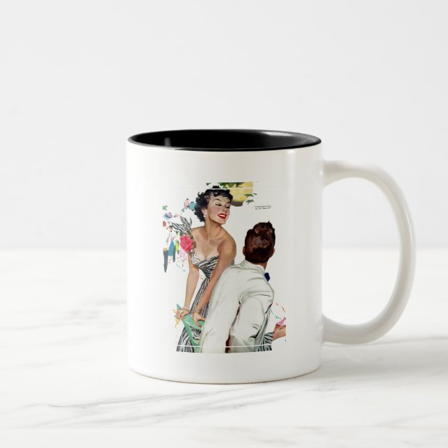 Caneca De Café Em Dois Tons Quero um Homem 2 (Direita)