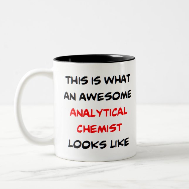 Caneca De Café Em Dois Tons químico analítico, incrível (Esquerda)