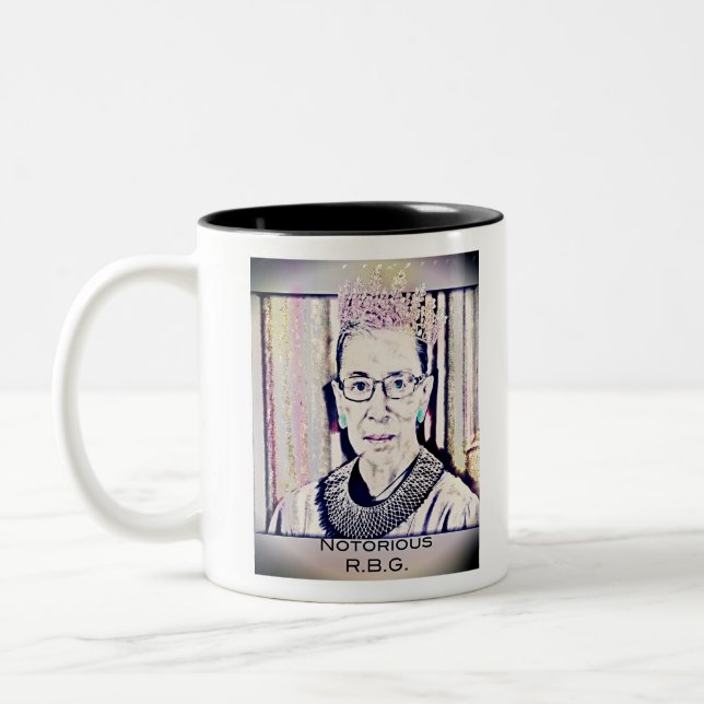 Caneca De Café Em Dois Tons R.B.G. notório (Esquerda)
