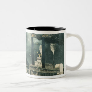 Caneca De Café Em Dois Tons Raça da meia-noite no Mississippi, 1875