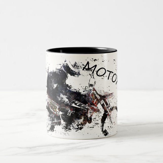 Caneca De Café Em Dois Tons Raça Moto-x (Centro)